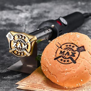 Electric Iron For Burger,Bakery oven logo stamp,Customize steak Stamp,Custom Logo Stamps,Electric branding iron.