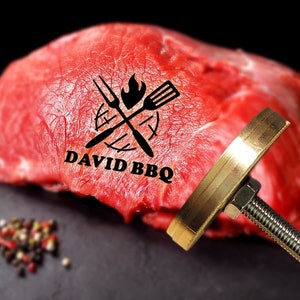 Adecuado para sellos de logotipos de restaurantes, marca de hierro eléctrica, sello de quema de barbacoa personalizado con marca de hierro eléctrica, regalo del día del padre.