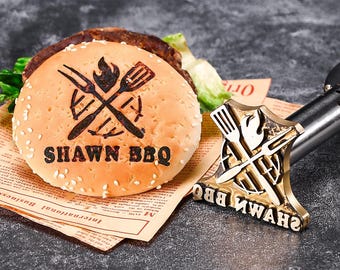 Electric branding iron,Customizable knife and fork Branding iron,Cake Branding Iron,Custom Electric Branding Iron for Burger,Steak,BBQ.
