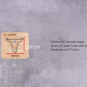 Bull Head Leather Cutting Die, Bull Head Earrings Ornament Felt Steel Rule Metal Die Cutter, Leather Crafts Kraft Tool image 9