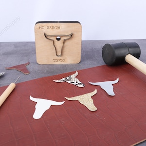Bull Head Leather Cutting Die, Bull Head Earrings Ornament Felt Steel Rule Metal Die Cutter, Leather Crafts Kraft Tool