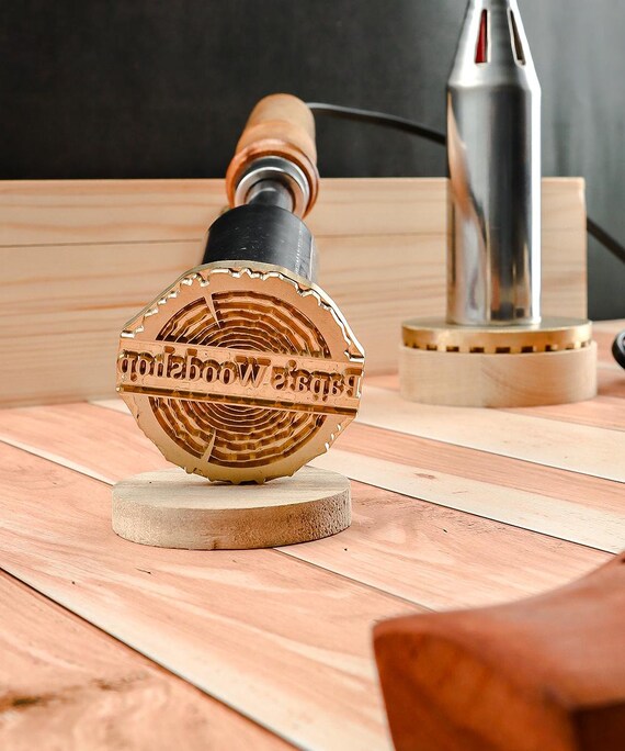 Custom Logo Wood Branding Iron – Leather & Wood Stamp With Handle, BBQ Heat Stamp, Includes Wooden Box - View #5