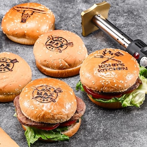 Custom Brass stamp, Custom Electric Brand Iron Steak,Burger Burning Stamp,Custom Electric Branding Iron for Burger, Meat, Cake.