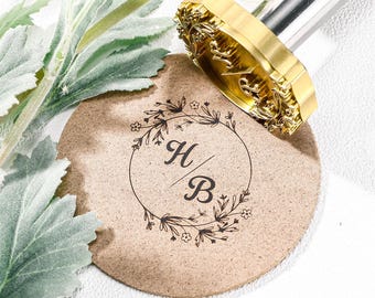 Wreath Wedding Branding Iron,Customized Wedding Gift Wood burning Tool,Custom wedding branding iron for wood