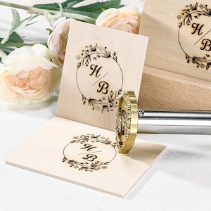 Custom wreath Initial Brander with Initial,Wedding Brander, Wedding Gift,Personalized Leather Branding Iron, Electric branding iron for food