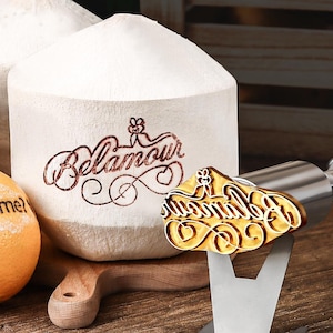 Personal signature Branding iron,Branding irons,branding iron Stamp for coconut,Custom Branding Iron for Coconut/Meat/Bread/Cake.