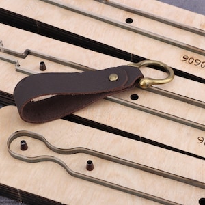 Leer snijmallen, 3 stijlen keyfob Custom Leather Cutting Die Cut Mold, Leather Punch Crafts Kraft Tool