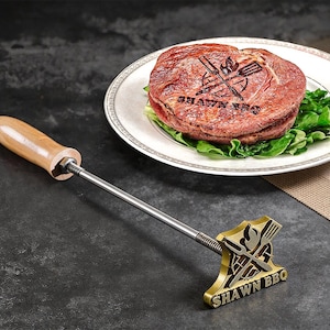 Carimbo de 2 a 10 cm para alimentos, ferro de marcar personalizado para bifes e carnes.