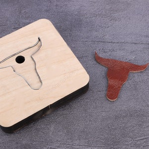 Bull Head Leather Cutting Die, Bull Head Earrings Ornament Felt Steel Rule Metal Die Cutter, Leather Crafts Kraft Tool image 7