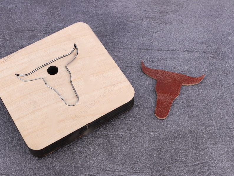 Bull Head Leather Cutting Die, Bull Head Earrings Ornament Felt Steel Rule Metal Die Cutter, Leather Crafts Kraft Tool image 7