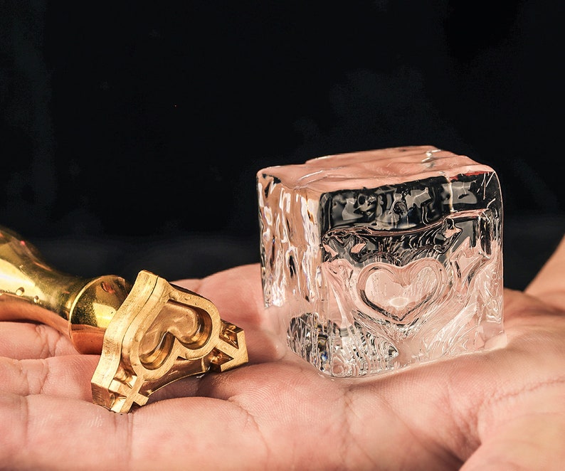 Custom Ice Cube Stamp Custom Ice Stamp Brass Stamp Ice Etsy