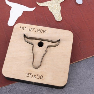 Bull Head Leather Cutting Die, Bull Head Earrings Ornament Felt Steel Rule Metal Die Cutter, Leather Crafts Kraft Tool image 3