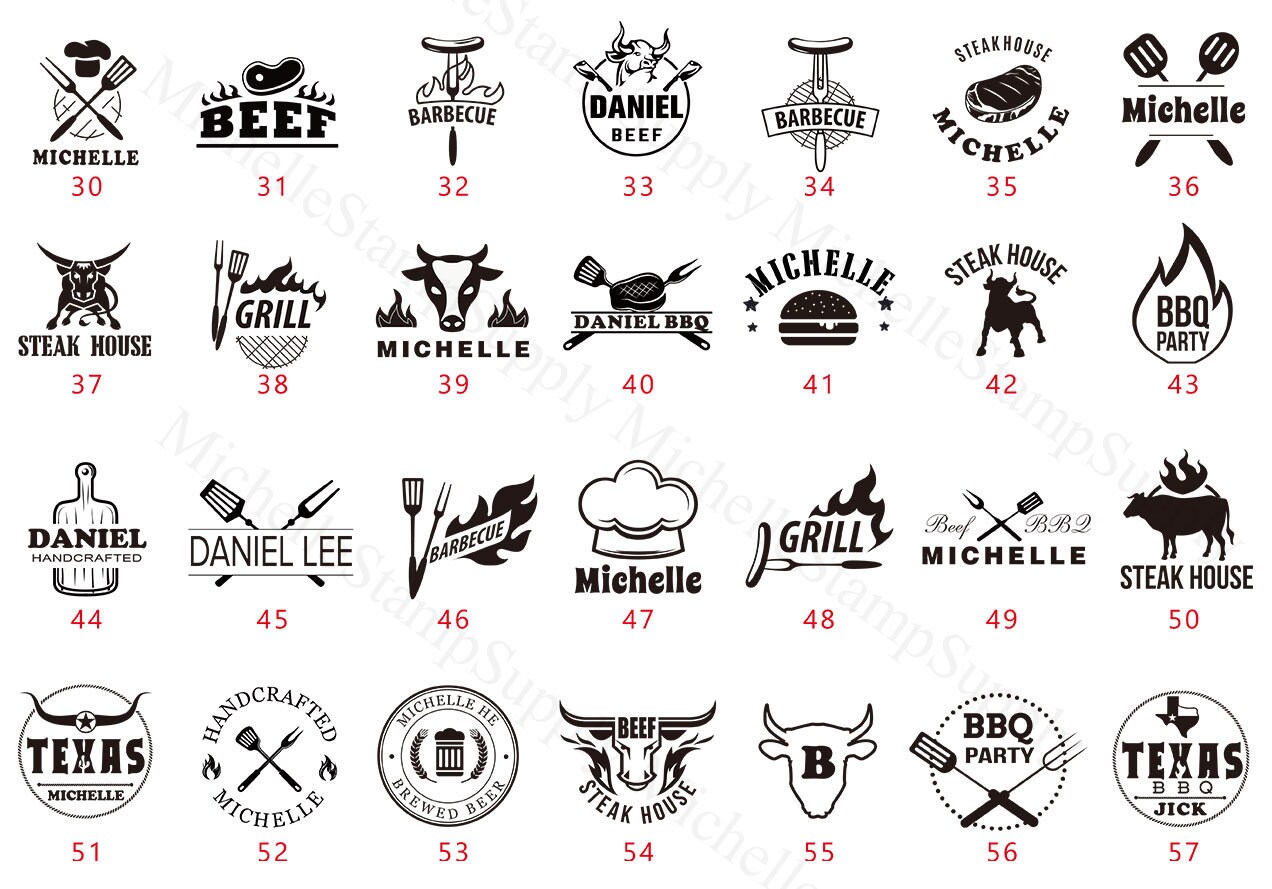 BBQ Brand Branding iron grill item Father's Day gift Etsy