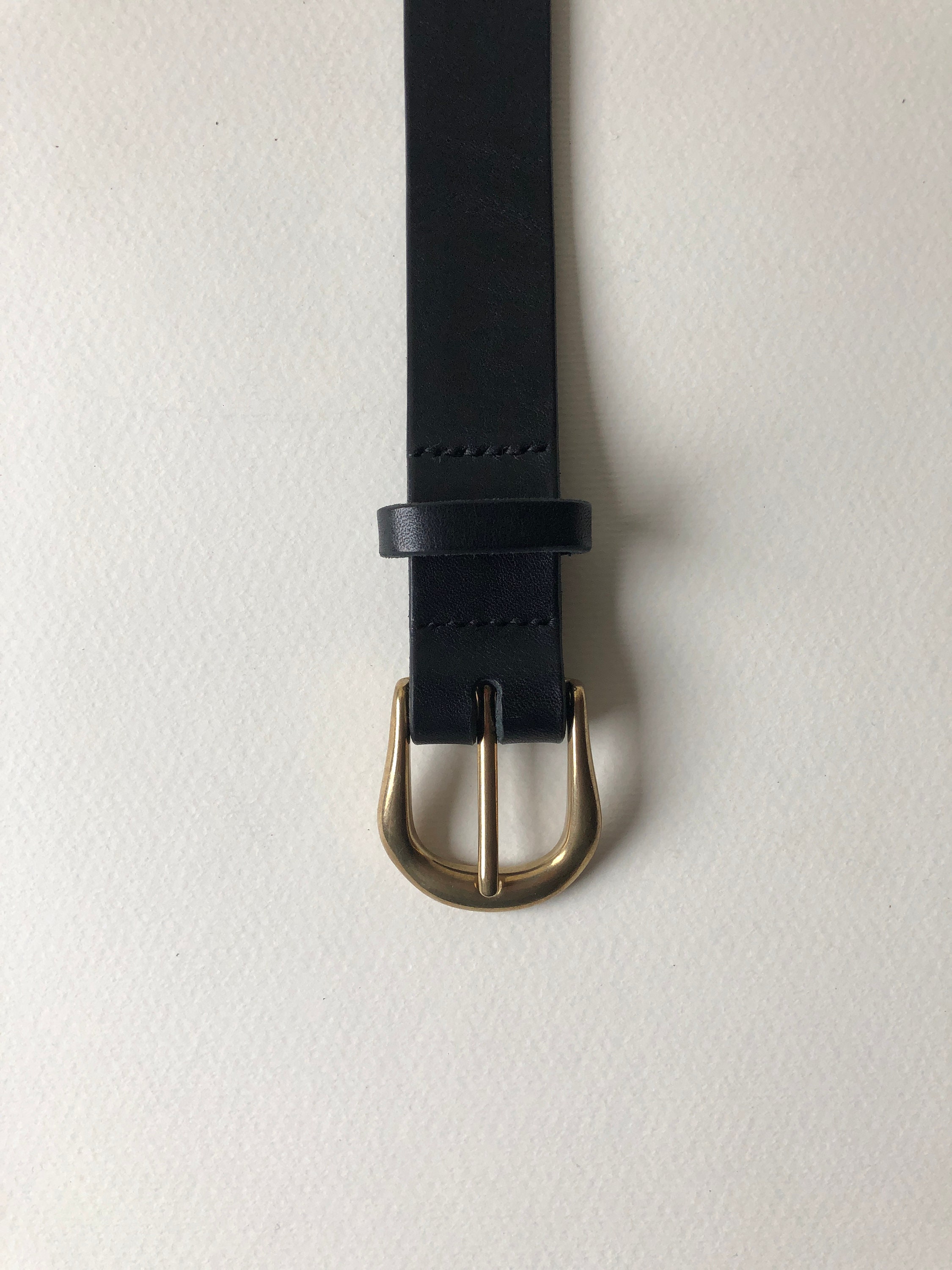 Milo’s Black Leather Belt with Gold Buckle Milo Belt Black/Gold | White Fox Boutique US main image 4