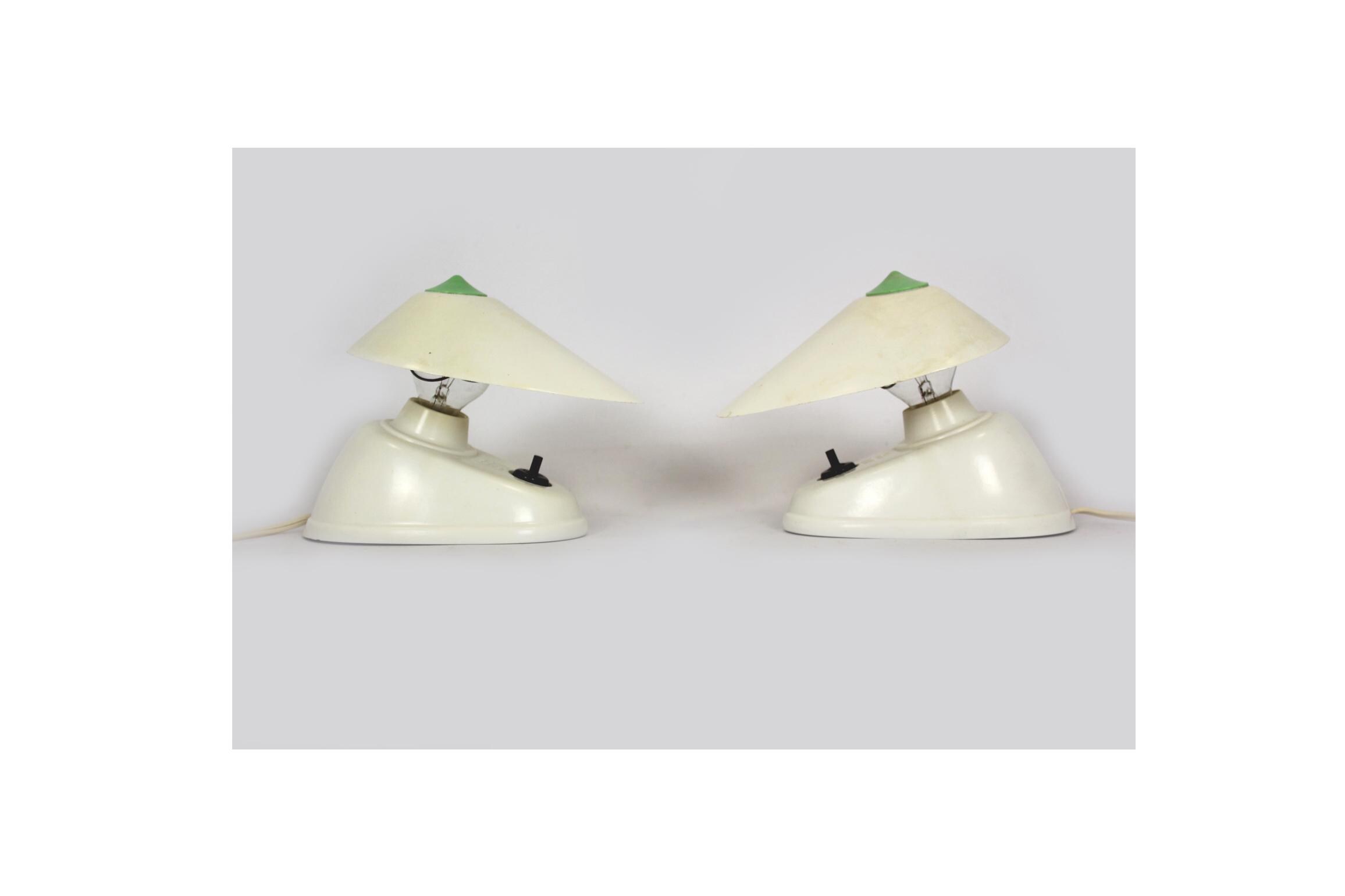 ベルさん Bauhaus Bakelite Table Lamps From Esc, 1940s, Set of 2 - Etsy
