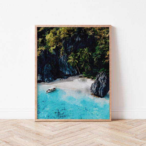 Watercolor Philippines Print | Philippines Travel Drawing, Digital Download, Philippines Painting, Philippines Digital Printable Wall Art