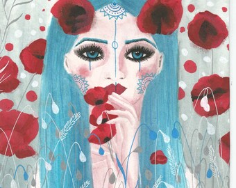 Folklore girl Original painting