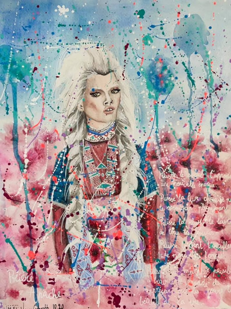Folklore girl Original painting