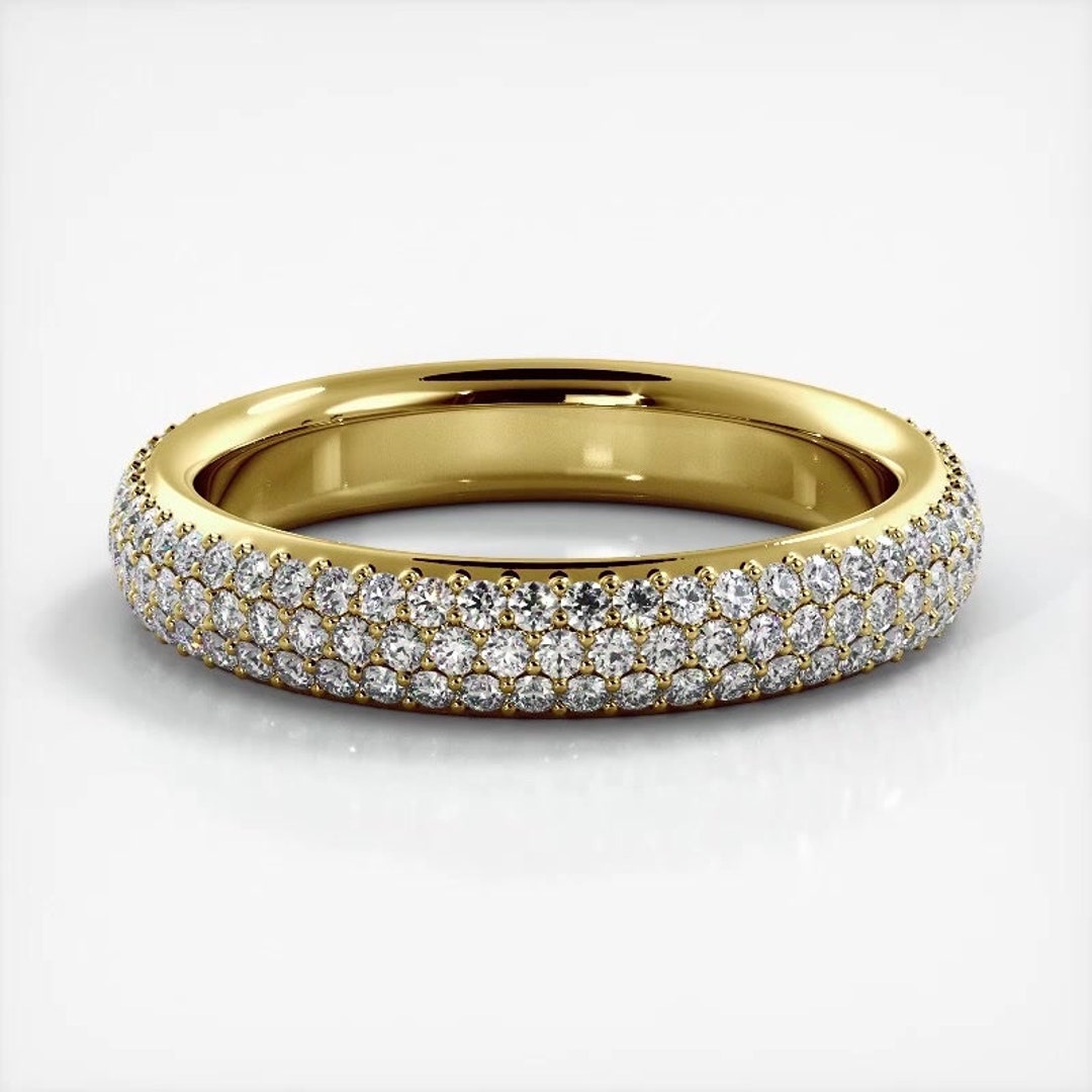 Rosec Jewels 3.50 Ct Tw Moissanite Eternity Wedding Band - D Color VS1 Clarity In 14K/18K Gold - View #8