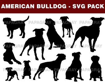 Download American Bulldog Svg Etsy