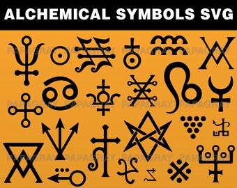 24 Alchemy Symbols SVG