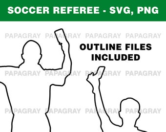 Soccer Referee Silhouette SVG Pack 8 Designs Digitale - Etsy België