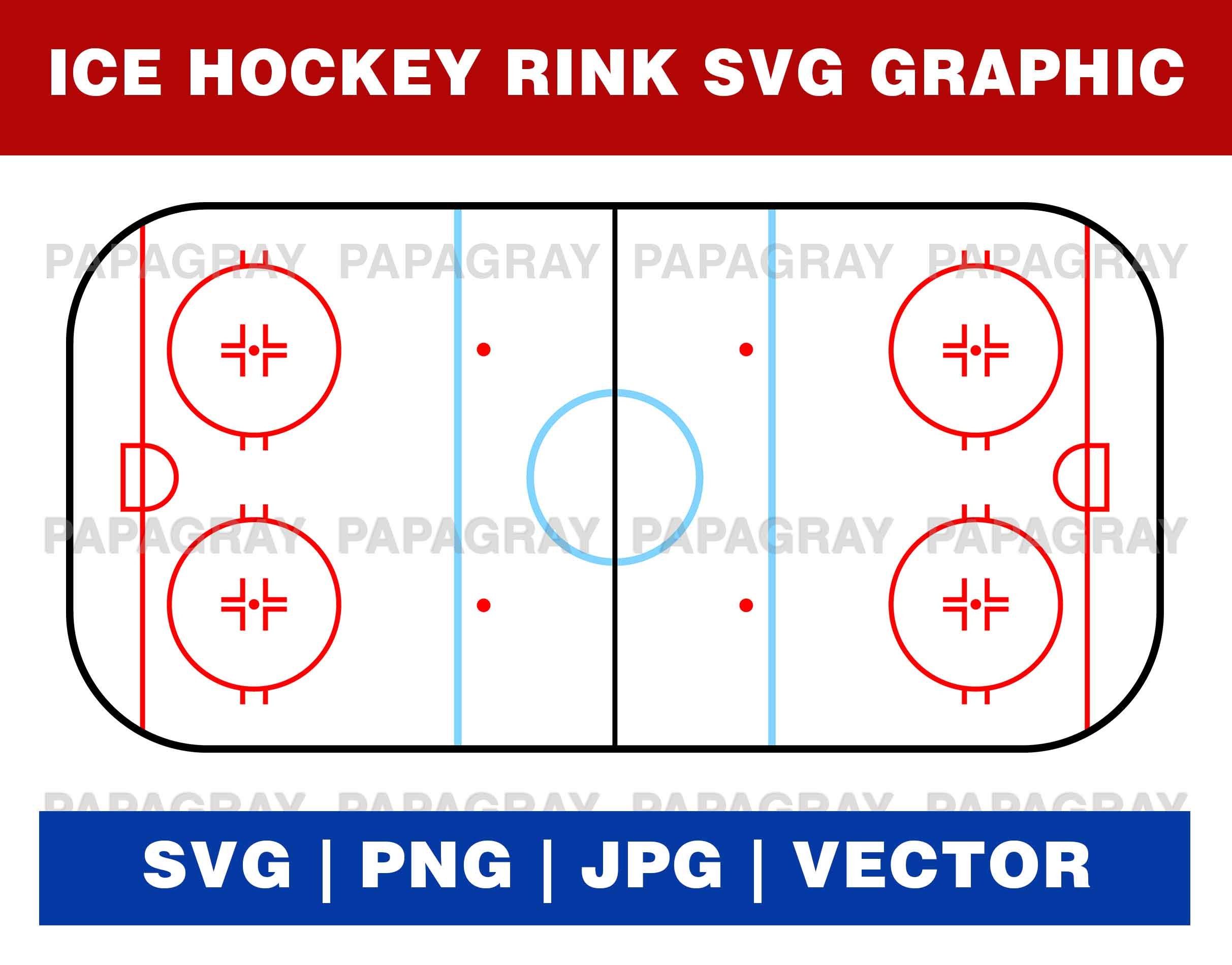 Ice Hockey Rink SVG Vector Graphic Digital Download Ice Etsy