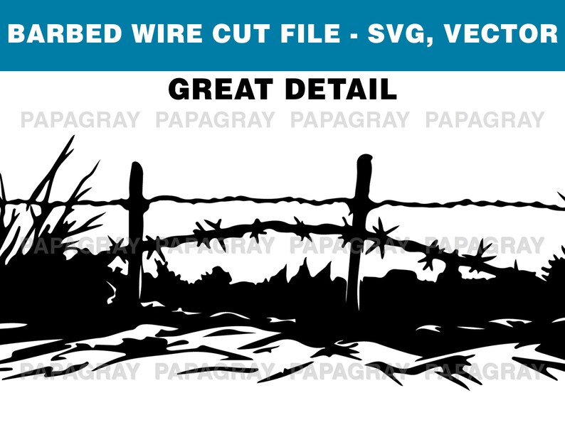 Barbed Wire SVG Cut Files - 10 Designs | Digital Download | Barbwire ...