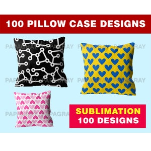 100 Pillow Case Sublimation TEMPLATES - Mega Pack | Digital Download | Pillowcase Designs, Sublimation Pillowcase Patterns