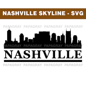 Skyline van Nashville SVG | Digitale download | Nashville SVG, Nashville png, Nashville Vector, Verenigde Staten, Nashville Tennessee