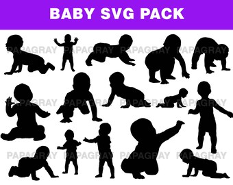 Baby Girl Silhouette Etsy Baby Girl Silhouette Etsy