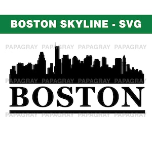 Boston Skyline SVG | Digital Download | Boston SVG, Boston PNG, Boston Massachusetts Vector, United States, Boston Massachusetts Skyline