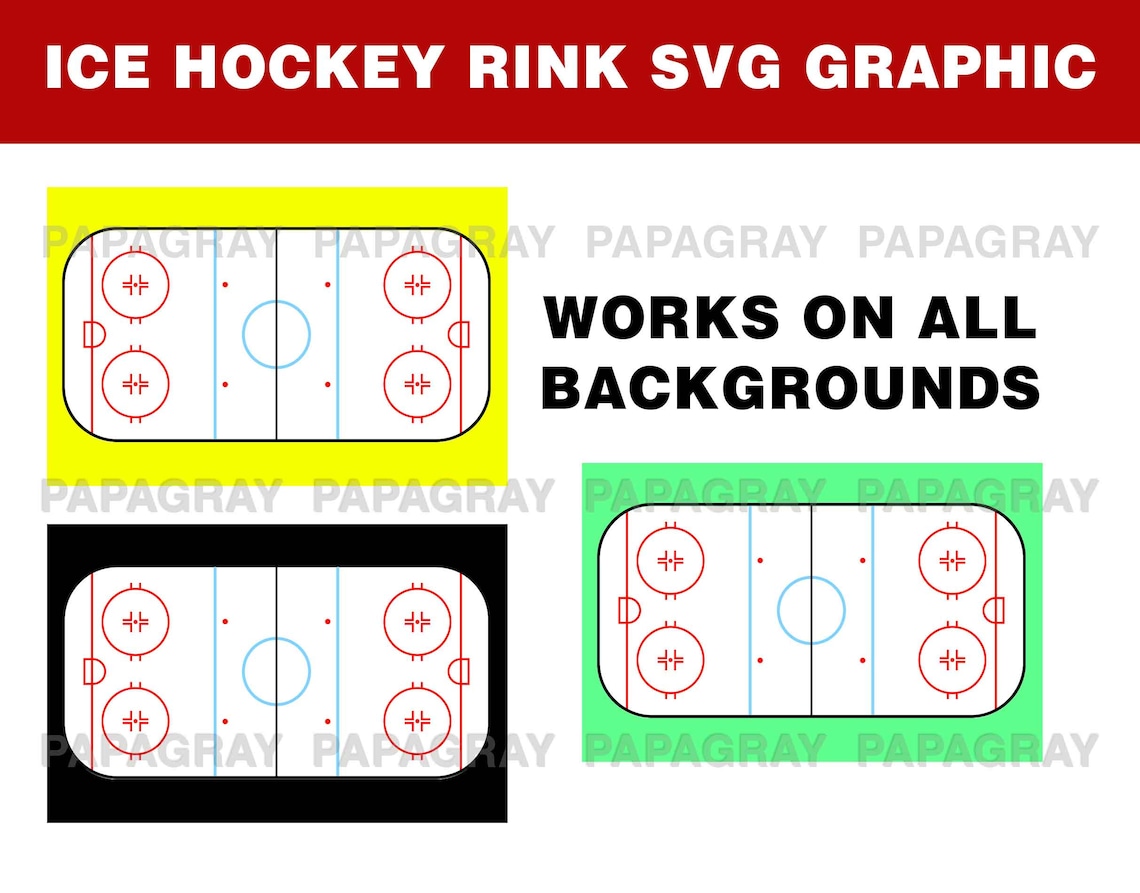 Ice Hockey Rink SVG Vector Graphic Digital Download Ice Etsy