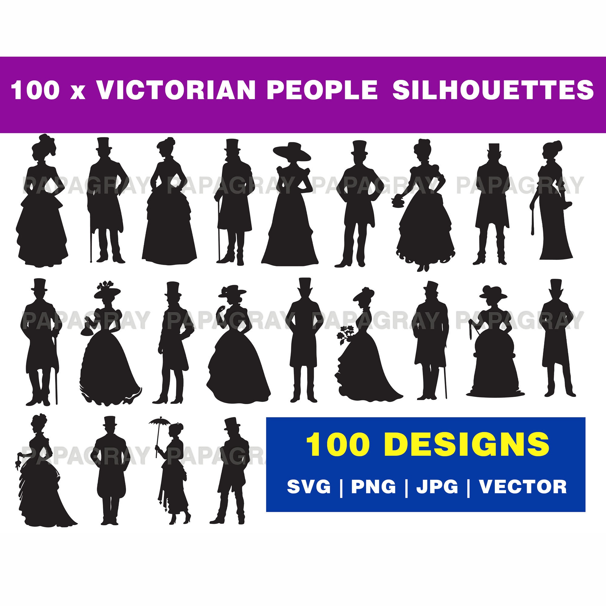 Victorian silhouette - Etsy Österreich, image size:2000x2000