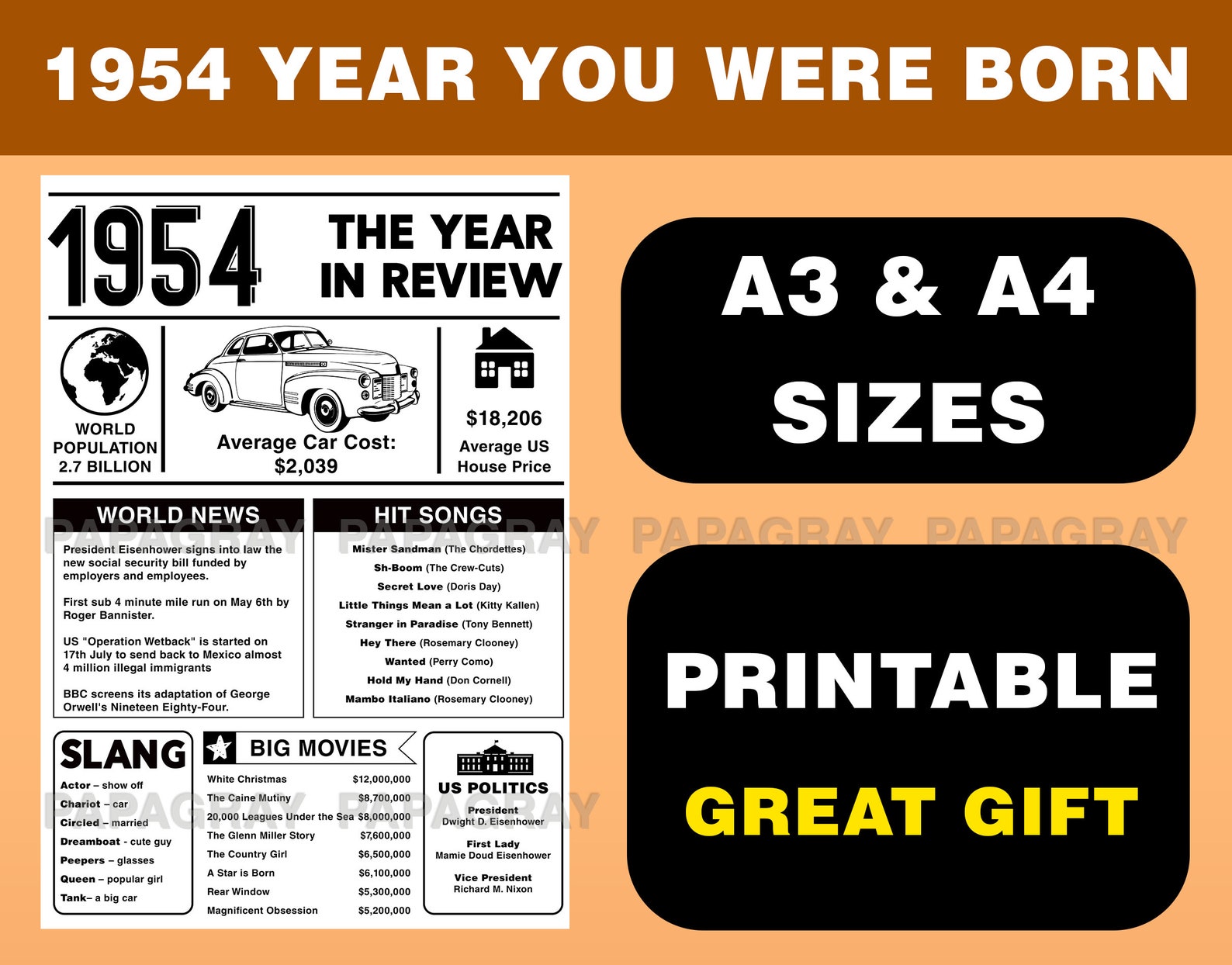 1954-the-year-you-were-born-printable-usa-digital-download-etsy