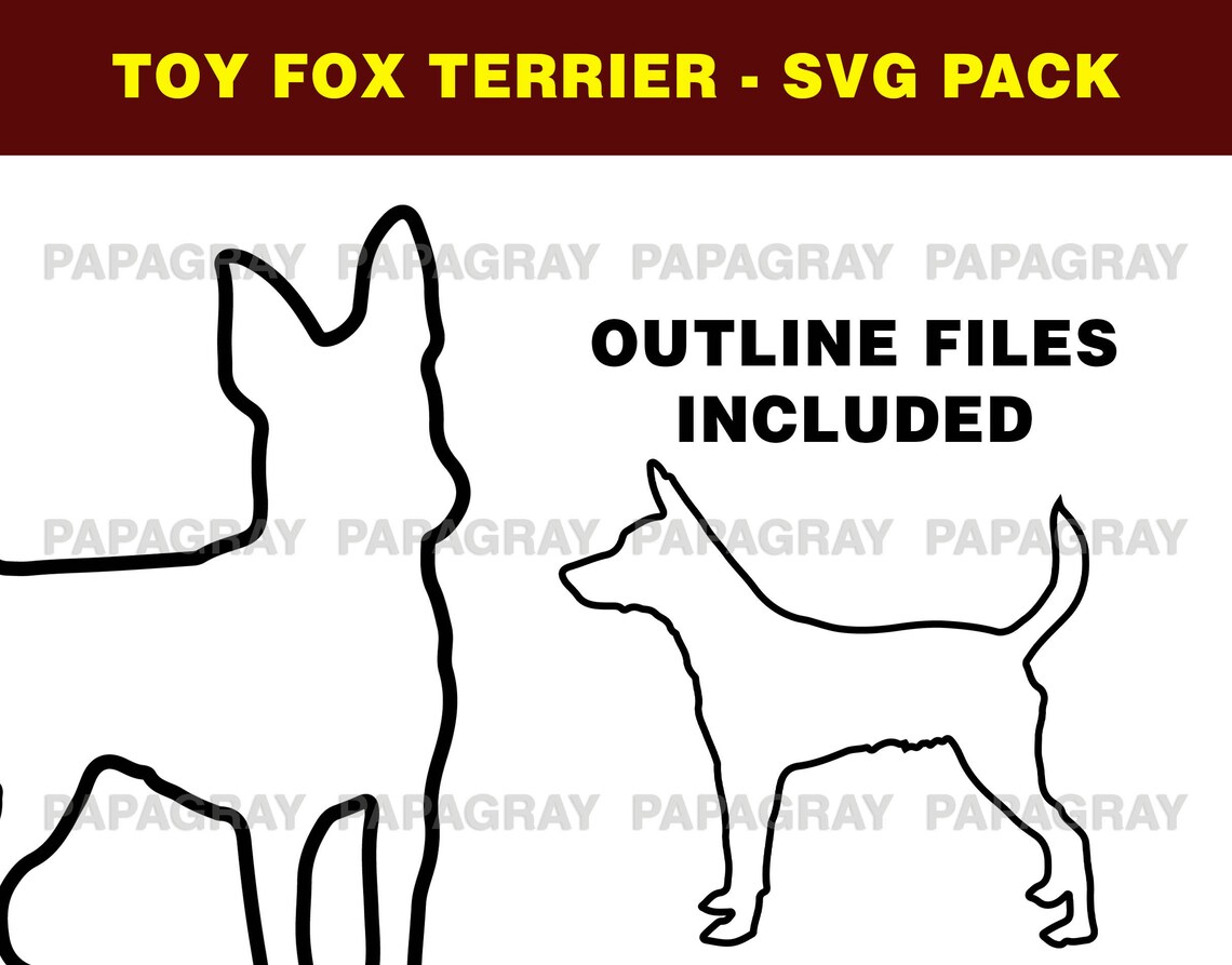 Toy Fox Terrier Dog Silhouette Pack 8 Designs Digital Etsy Australia