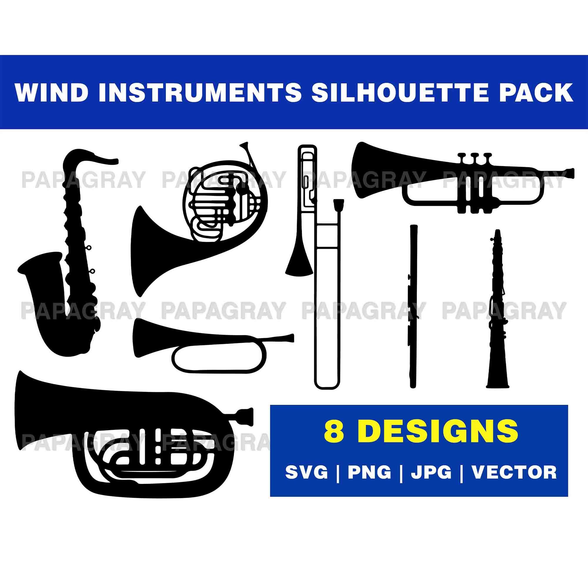 Different kinds of wind instruments online