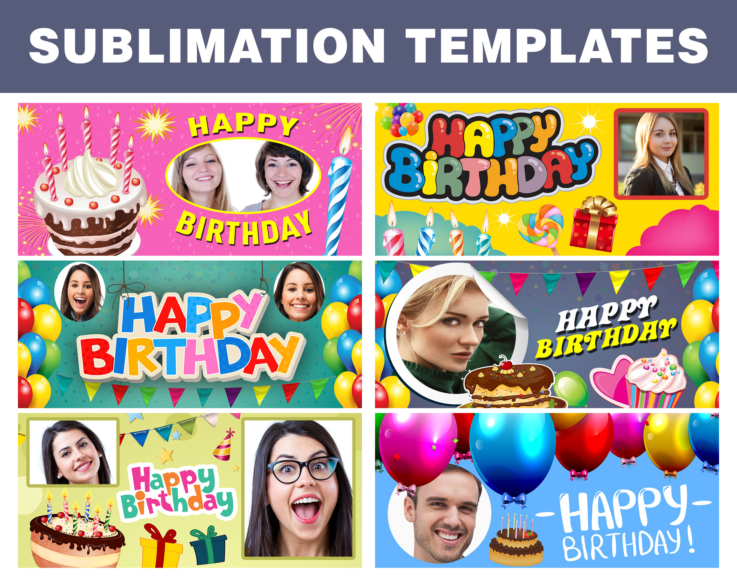 20 Happy Birthday Sublimation Templates for Mugs 20 Design Etsy