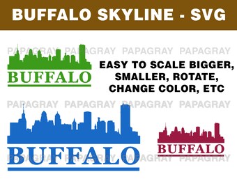 Buffalo Skyline SVG | Digital Download | Buffalo SVG