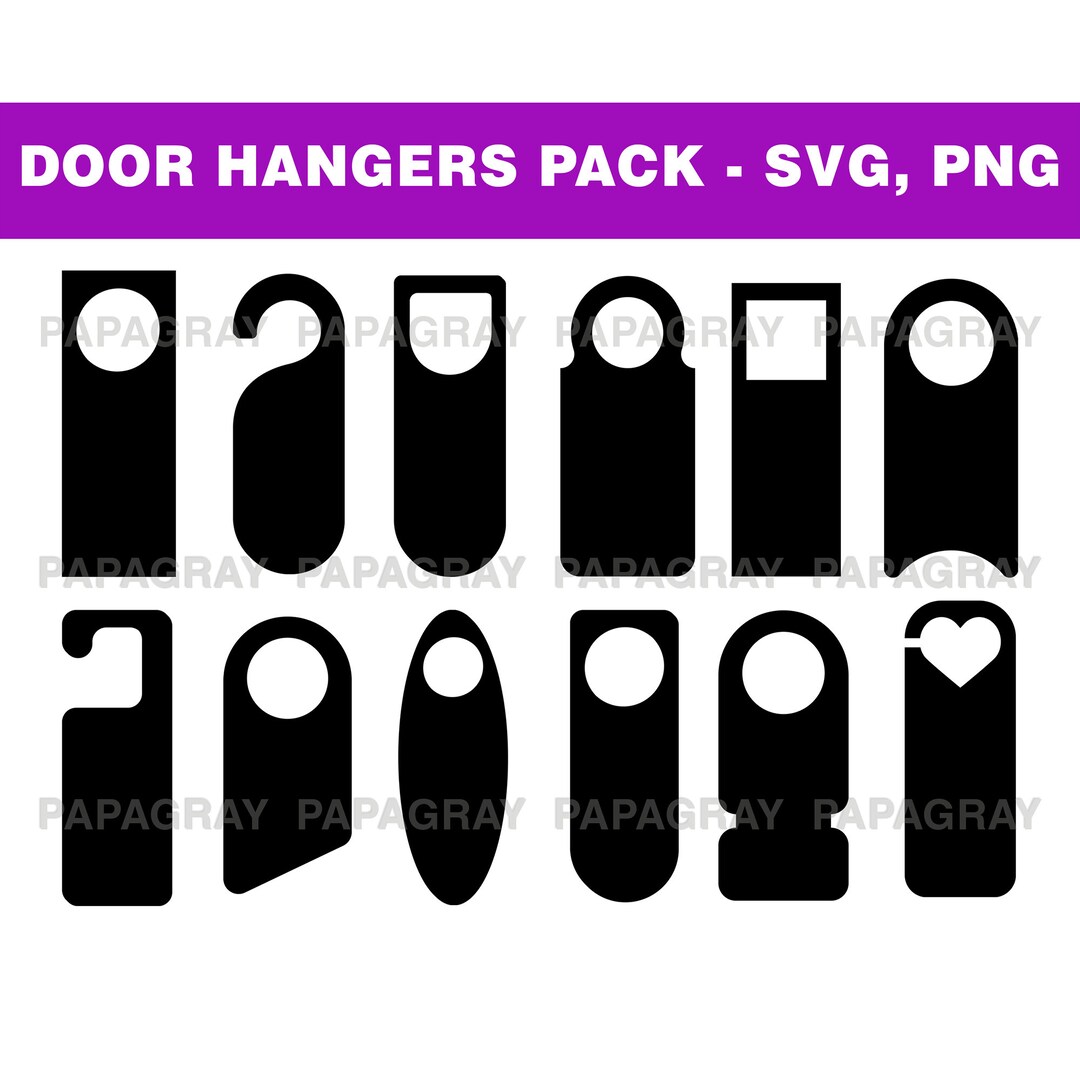 Door Hangers SVG Pack - 16 Designs | Digital Download | Door Hangers ...