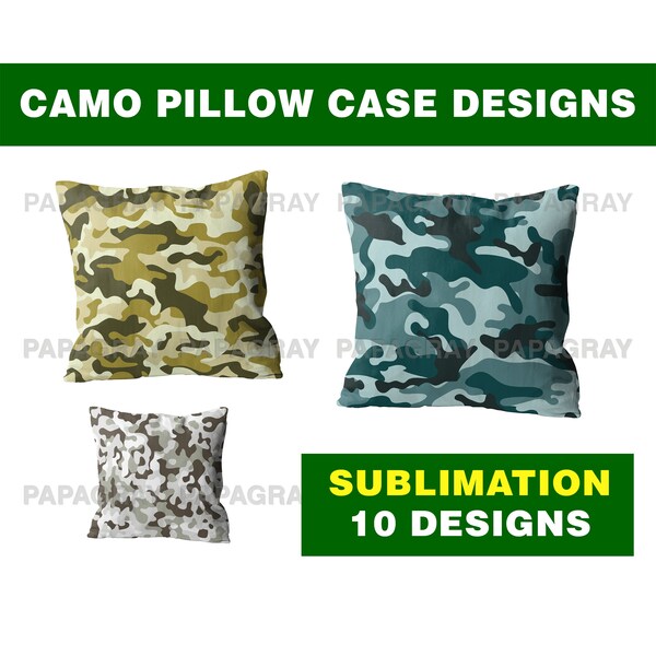 Camo Pillow Case Etsy