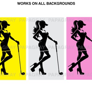 Golf Woman SVG Vector Bundle 6 Designs Digital Download Golfer Mother ...