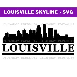 Louisville Skyline Vector: Kentucky Cityscape SVG, PNG (digitale download)