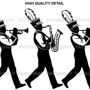 Marching Band SVG Vector Bundle: Musicians Clipart (digital Download ...