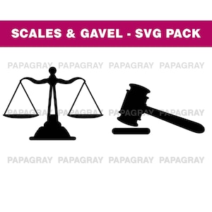 Law Scales and Gavel - 2 Designs | Digital Download | Court svg, Law svg, Judge Gavel Graphic, Court Vector, Justice svg