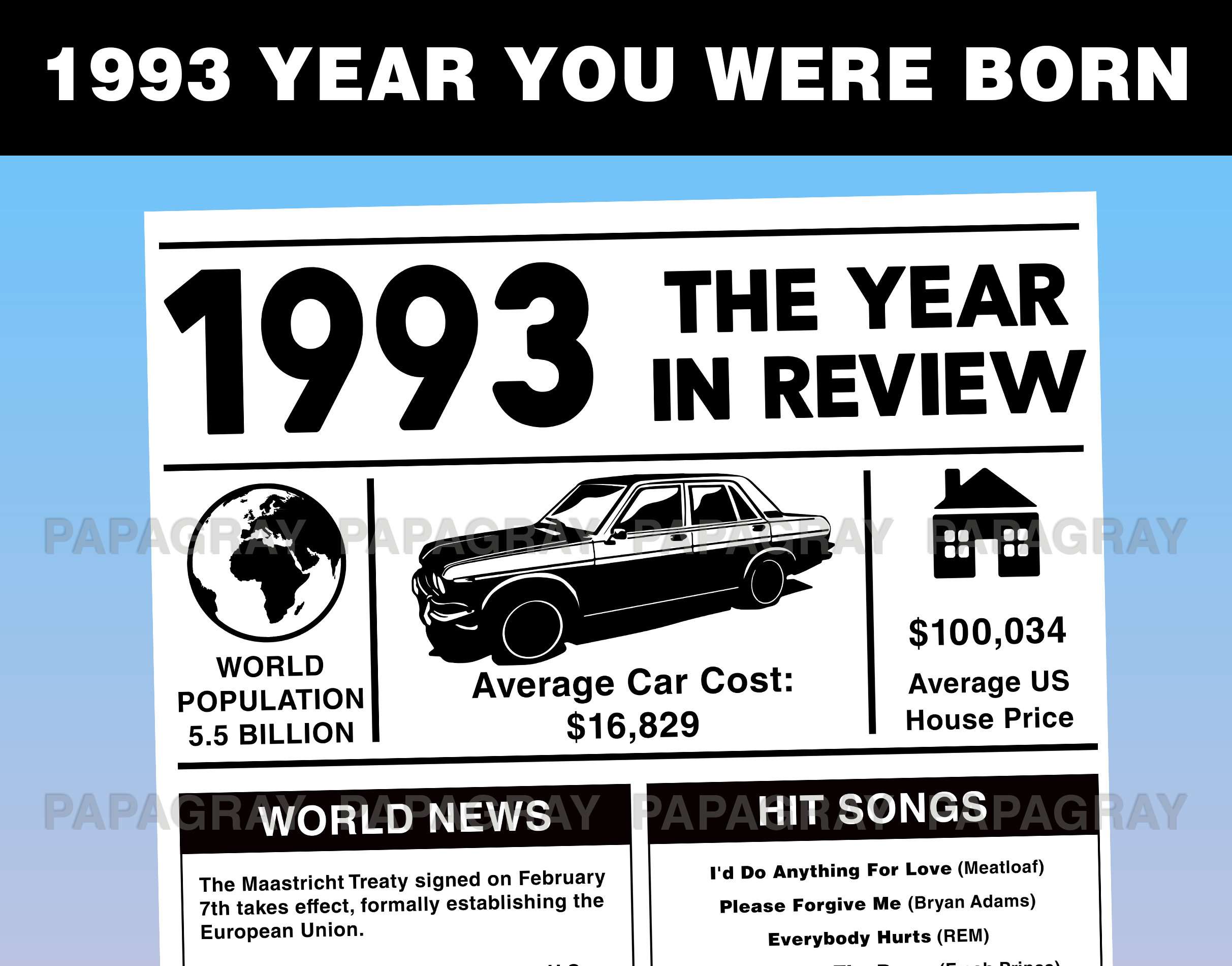 1993 The Year You Were Born