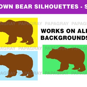 Brown Bear SVG Graphic Pack 6 Designs Digital Download Brown Bear