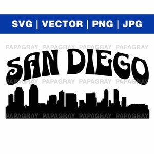 San Diego Skyline SVG: City Silhouette Vector (Digital Download)