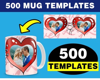 500 Sublimation MUG Designs / Templates - MEGA PACK | 300 dpi | Digital Download | Sublimation Wrap,  Mug Sublimation, Template for 11oz Mug
