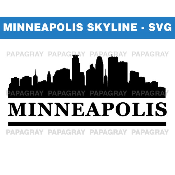 Minneapolis Skyline SVG | Digital Download | Minneapolis SVG, Minneapolis PNG, Minneapolis Vector, United States, Minneapolis Skyline